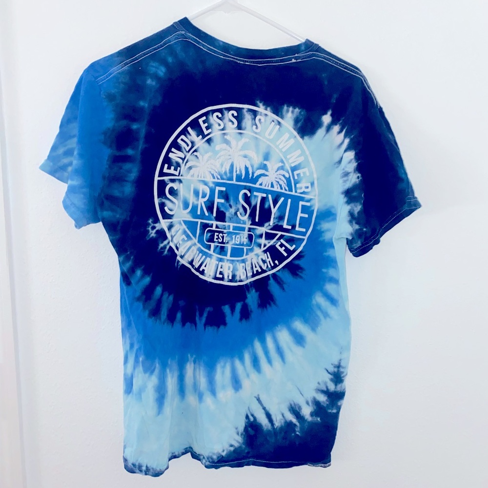 Surf Style Clearwater Beach Tie-dye Short Sleeve Tee (medium)